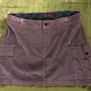 Retro Ralph Lauren Corduroy Cargo Mini Skirt – Graphite Color